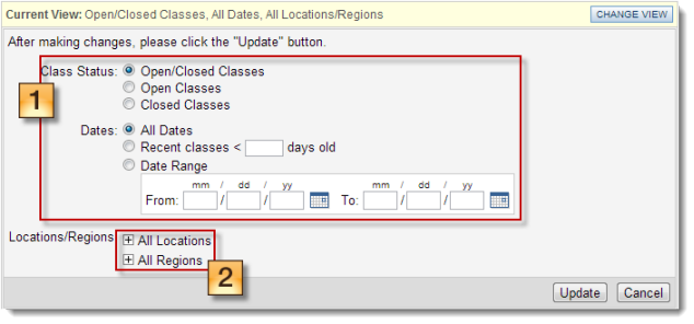 change view settings